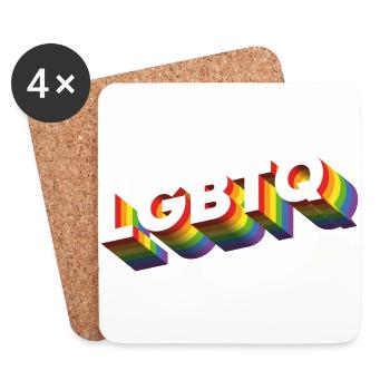 love is love LGBTQ+ - Untersetzer (4er-Set) - Weiß - Vorne