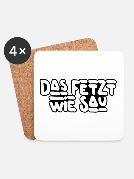 Das fetzt! - Untersetzer (4er-Set) - Weiß