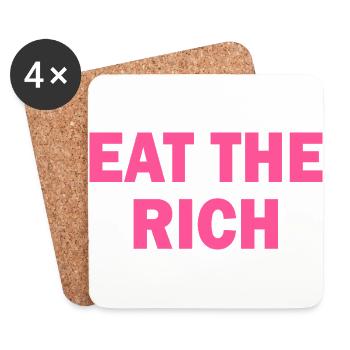 Eat the rich - Untersetzer (4er-Set) - Weiß - Vorne