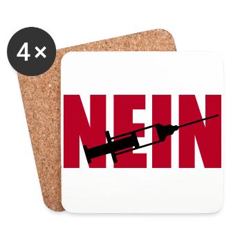 Nein Spritze - Untersetzer (4er-Set) - Weiß - Vorne
