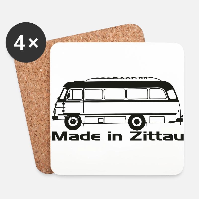 Robur Bus Zittau - Untersetzer (4er-Set) - Weiß