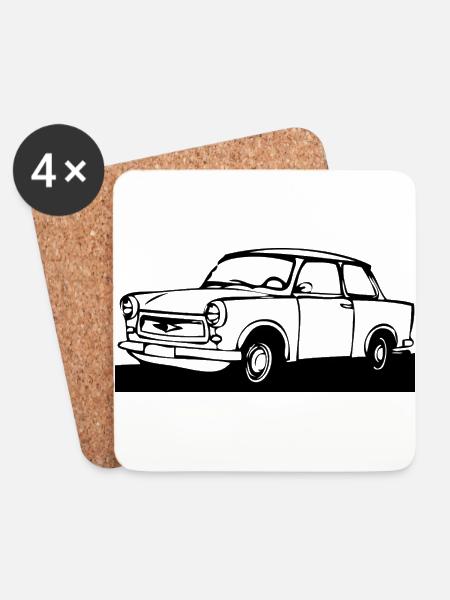  601 Limo Trabi - Untersetzer (4er-Set) - Weiß