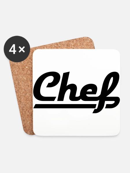 Chef - Untersetzer (4er-Set) - Weiß