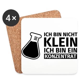 Ich bin nicht klein, ich bin ein Konzentrat - Untersetzer (4er-Set) - Weiß - Vorne