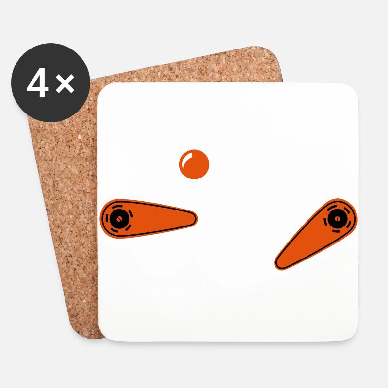 Flipper 2-farbig - Untersetzer (4er-Set) - Weiß
