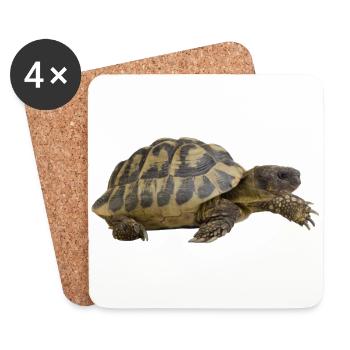 turtle schildkroete tiere animals9 - Untersetzer (4er-Set) - Weiß - Vorne