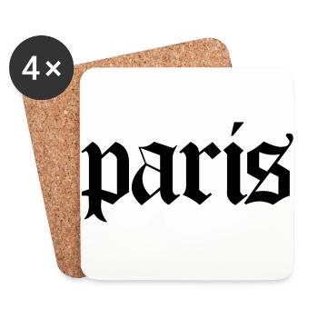 Paris France Paris France - Dessous de verre (lot de 4) - blanc - Devant