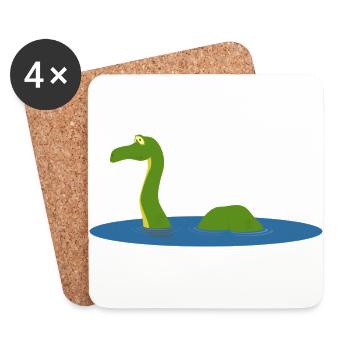 Lac Mer Monster - Dessous de verre (lot de 4) - blanc - Devant
