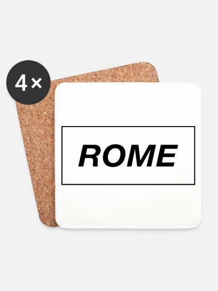 Rome - Rome - Coasters (set of 4) - white