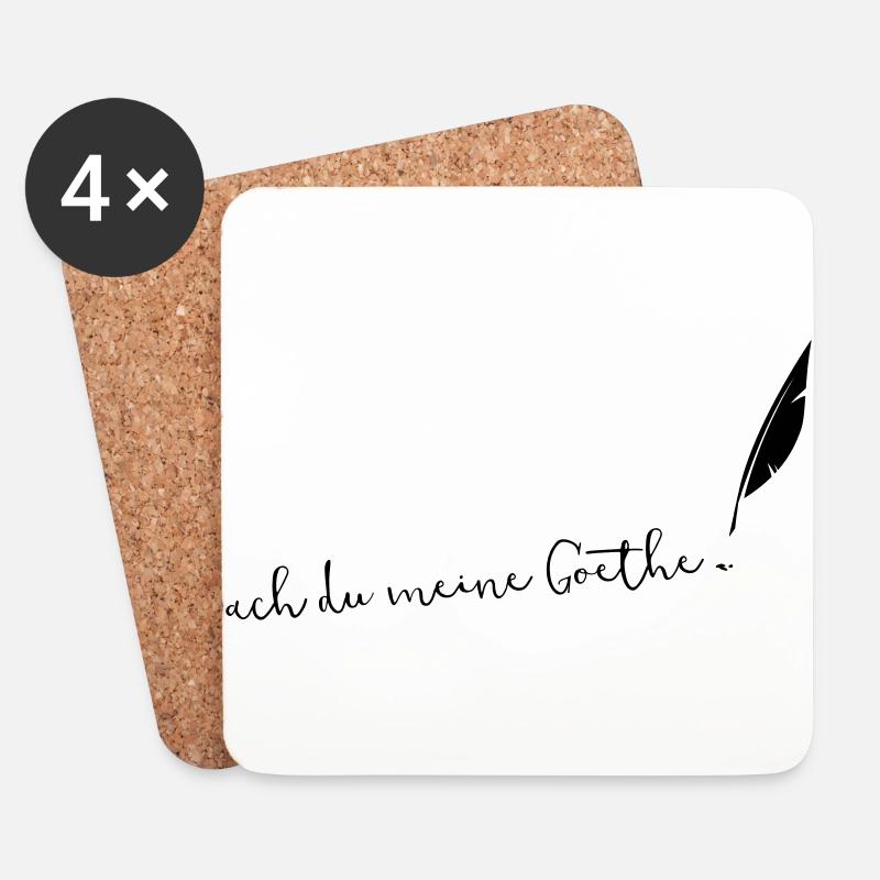 ach du meine Goethe - Untersetzer (4er-Set) - Weiß