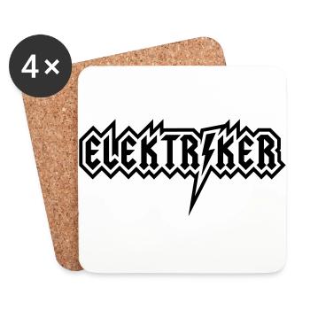 Heavy Metal Elektriker - Untersetzer (4er-Set) - Weiß - Vorne