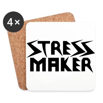 Stress Maker - Dessous de verre (lot de 4) - blanc - Devant