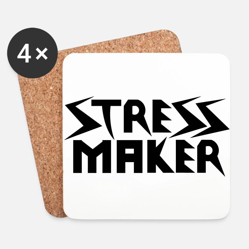 Stress Maker - Untersetzer (4er-Set) - Weiß