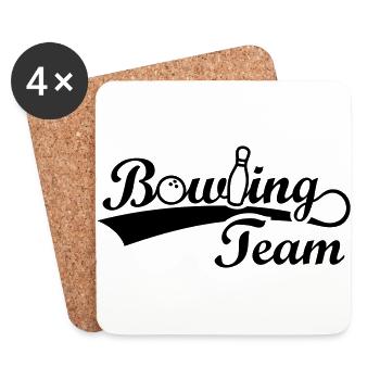 Bowling Team - bowling tour ball - Coasters (set of 4) - white - Front