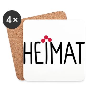 Heimat - Untersetzer (4er-Set) - Weiß - Vorne