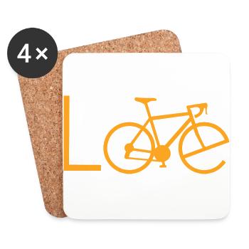Biking Triathlon - Untersetzer (4er-Set) - Weiß - Vorne