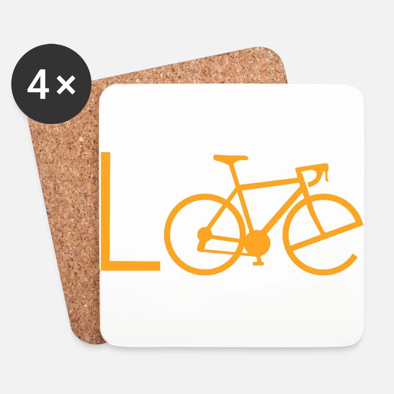 Biking Triathlon - Untersetzer (4er-Set) - Weiß