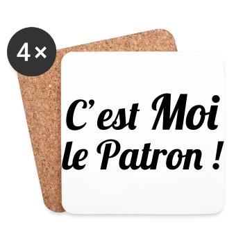 c'est MOI le Patron ! - Untersetzer (4er-Set) - Weiß - Vorne