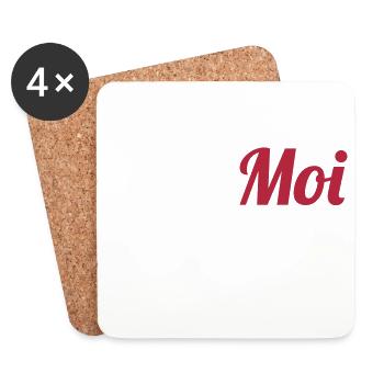 c'est MOI le Patron ! - Coasters (set of 4) - white - Front