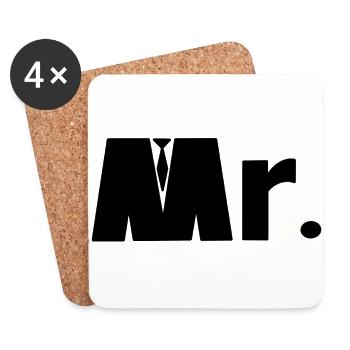 Mr - Untersetzer (4er-Set) - Weiß - Vorne