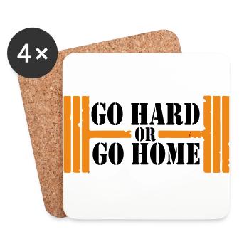 Bodybuilding Gym Workout - Coasters (set of 4) - white - Front