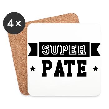 Onkel / Pate / Taufpate / Patenonkel - Untersetzer (4er-Set) - Weiß - Vorne