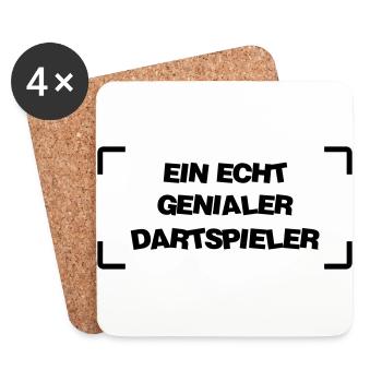 Darts Dartspieler Dartspielerin Dartsport Dart - Untersetzer (4er-Set) - Weiß - Vorne