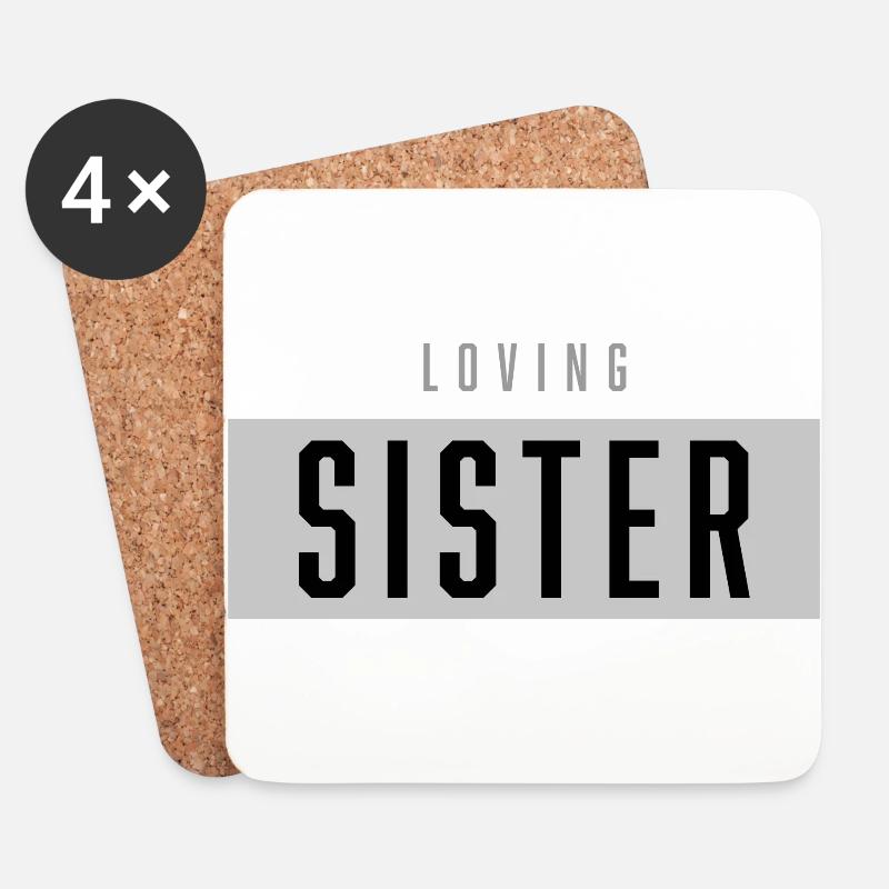 02 - Baby - Sister - Untersetzer (4er-Set) - Weiß