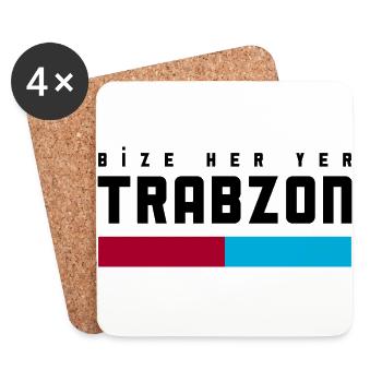 Bize her yer Trabzon - Untersetzer (4er-Set) - Weiß - Vorne
