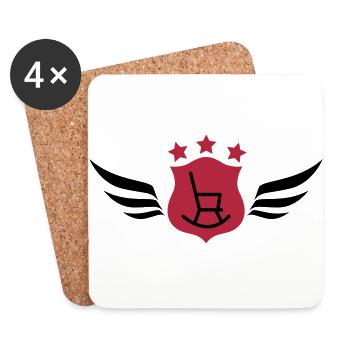 Retirement Pensioner Ruhestand Rentner Retraite - Coasters (set of 4) - white - Front