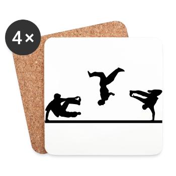 Freerunning, Free Running, Artistics - Untersetzer (4er-Set) - Weiß - Vorne