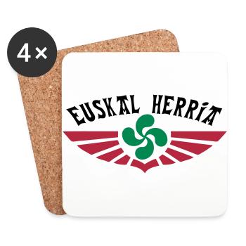 Euskal Herria - Pays Basque 37 - Dessous de verre (lot de 4) - blanc - Devant