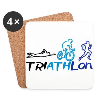 Triathlon Men - Untersetzer (4er-Set) - Weiß - Vorne