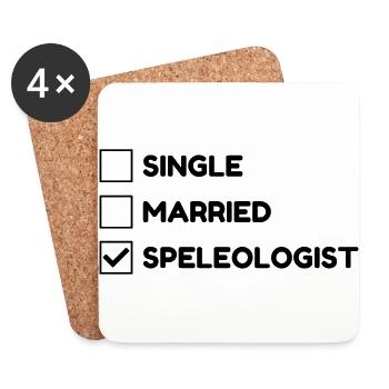 Speläologie / speläologe / Höhle / Hohlraum - Untersetzer (4er-Set) - Weiß - Vorne