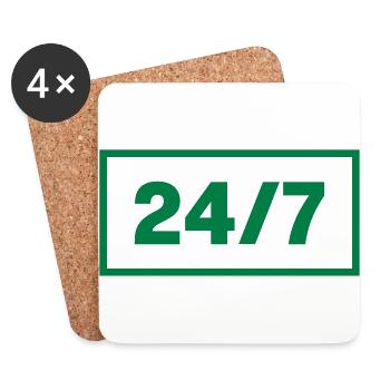 24/7 - Coasters (set of 4) - white - Front