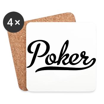 poker - Coasters (set of 4) - white - Front