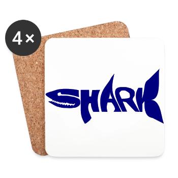 Shark - Coasters (set of 4) - white - Front