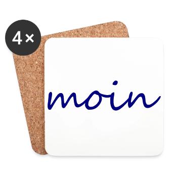 MOIN - Anker - Küste - Nordsee Ostsee Meer Wasser - Untersetzer (4er-Set) - Weiß - Vorne