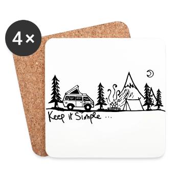 keep it simple - Coasters (set of 4) - white - Front