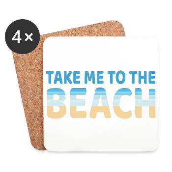 Beach - Coasters (set of 4) - white - Front