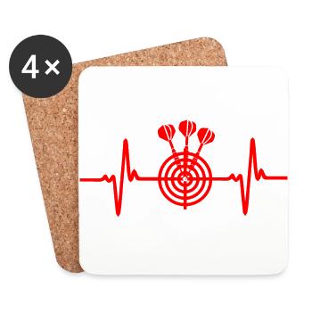 Darts - Coasters (set of 4) - white - Front