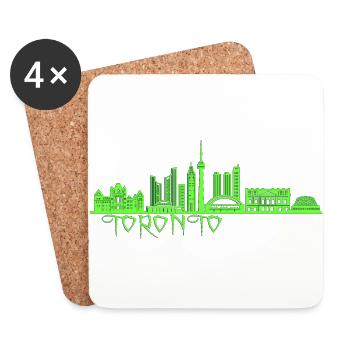Toronto Canada - Coasters (set of 4) - white - Front