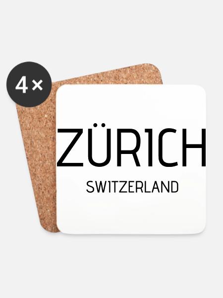 Zürich - Untersetzer (4er-Set) - Weiß
