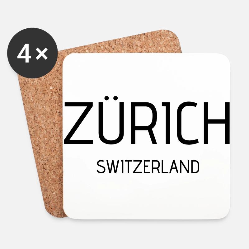 Zürich - Untersetzer (4er-Set) - Weiß
