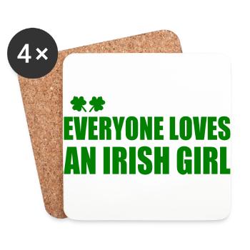 Everyone loves an irish girl - Dessous de verre (lot de 4) - blanc - Devant