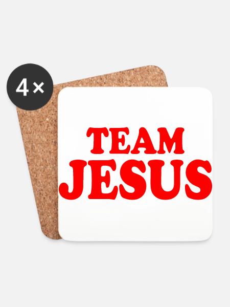 Team jesus - Untersetzer (4er-Set) - Weiß