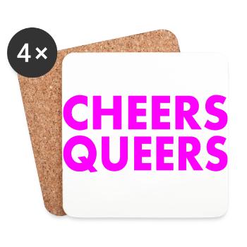 Cheers queers - Coasters (set of 4) - white - Front