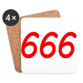 666 - Dessous de verre (lot de 4) - blanc - Devant
