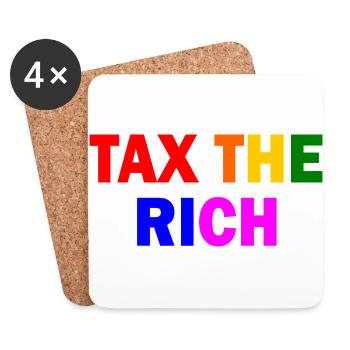 Tax the rich - Untersetzer (4er-Set) - Weiß - Vorne