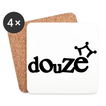 logo_douze - Dessous de verre (lot de 4) - blanc - Devant